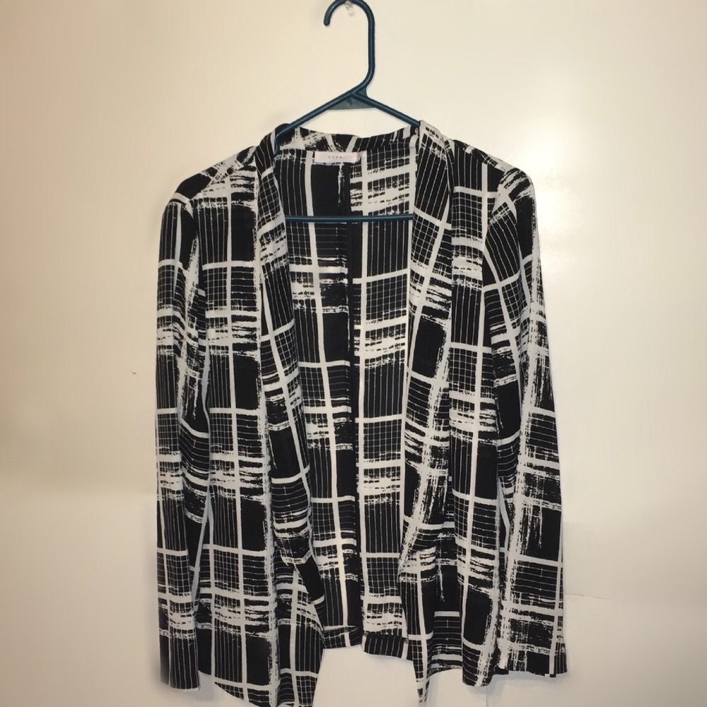 Lush abstract cardigan blouse medium